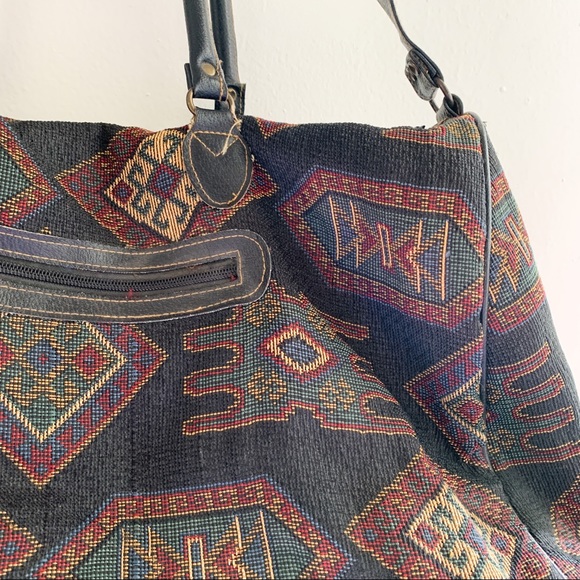 Vintage Gitano Southwestern Boho Large Travel Bag - Picture 3 of 14